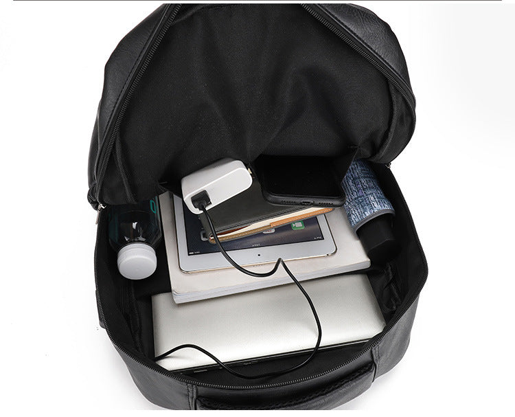 Mochila de Cuero de Gran Capacidad