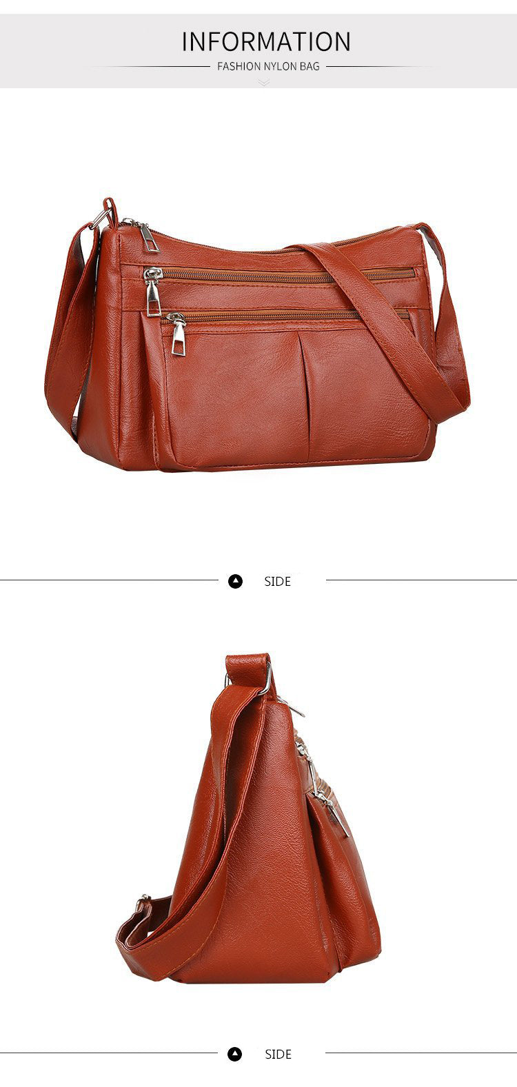 Bolso de Mujer de Cuero mensajero Estilo Versátil