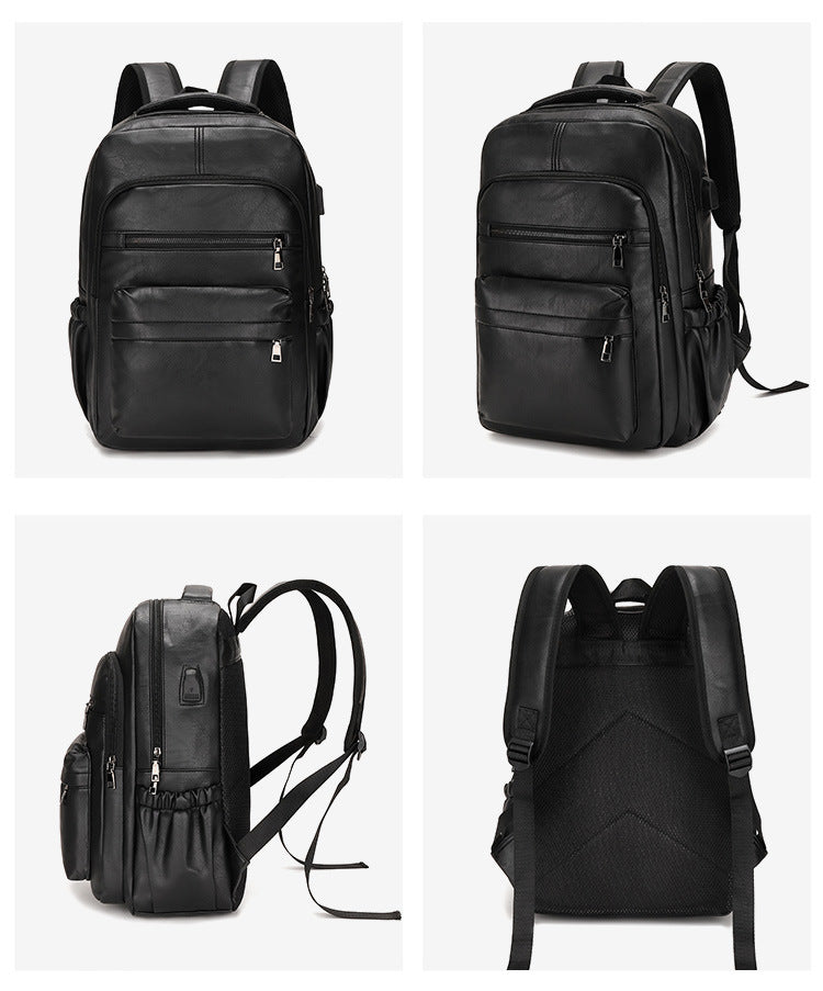 Mochila de Cuero de Gran Capacidad