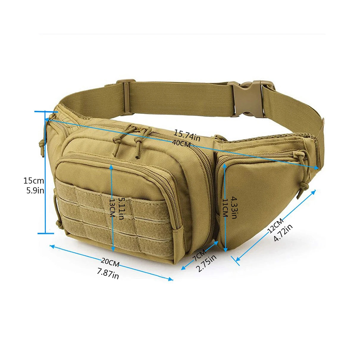 Riñonera Táctica Militar Impermeable y Versátil