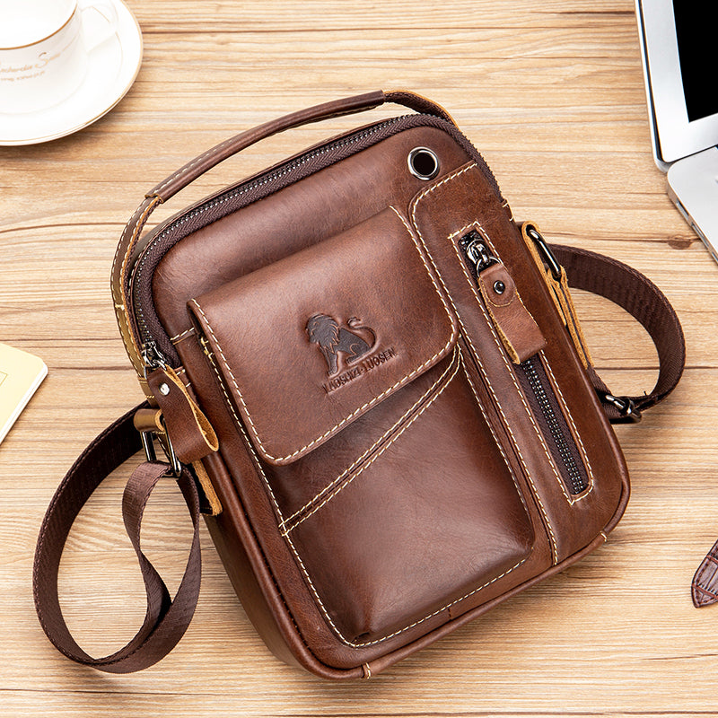 Bolso de Hombro para Hombre Cuero Multifuncional