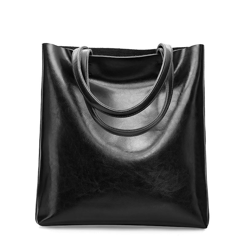 Bolso Grande de Mujer de Cuero Genuino – Elegancia Clásica con Espacio y Versatilidad
