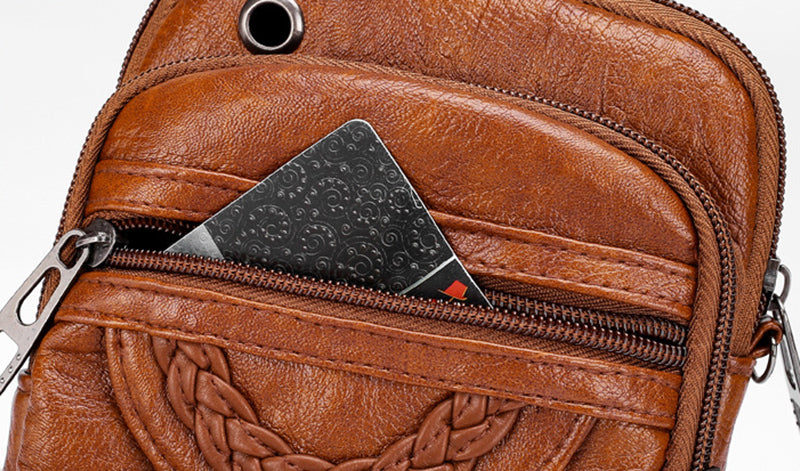 Bolso bandolera pequeño PU — Crossbody compacto 13×6×19 cm | Vera Noche