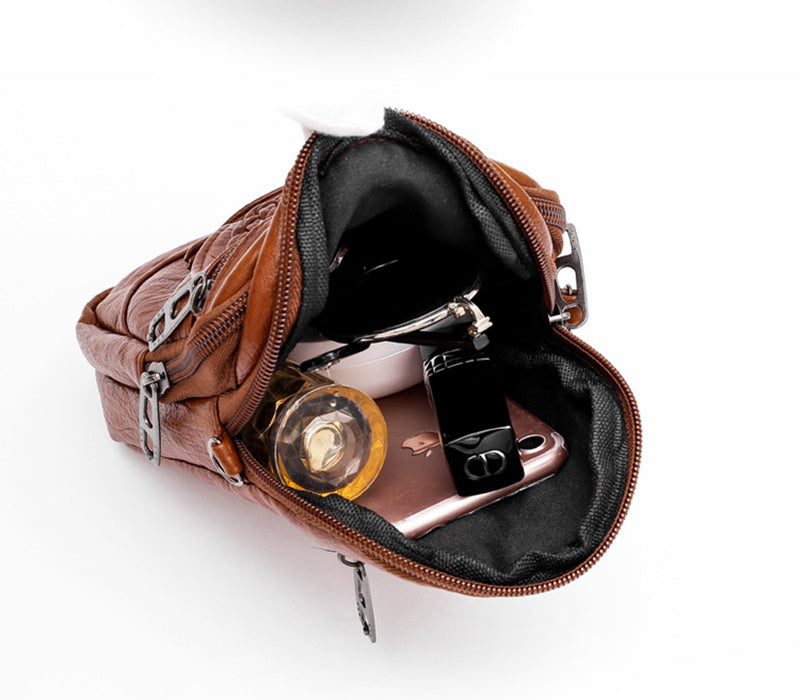 Bolso bandolera pequeño PU — Crossbody compacto 13×6×19 cm | Vera Noche