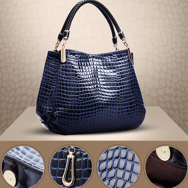 Bolso de Hombro Estampado de Cocodrilo