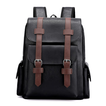 Mochila de Cuero Estilo Vintage Gran Capacidad y Elegancia