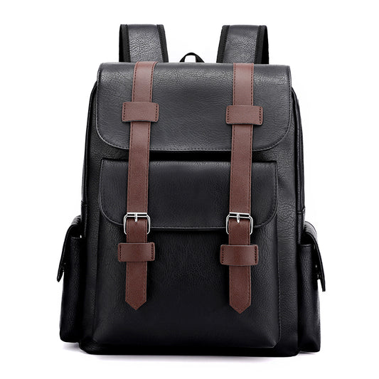 Mochila de Cuero Estilo Vintage Gran Capacidad y Elegancia