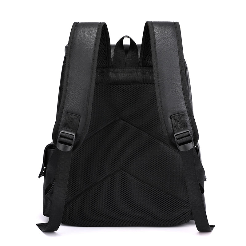Mochila de Cuero Estilo Vintage Gran Capacidad y Elegancia