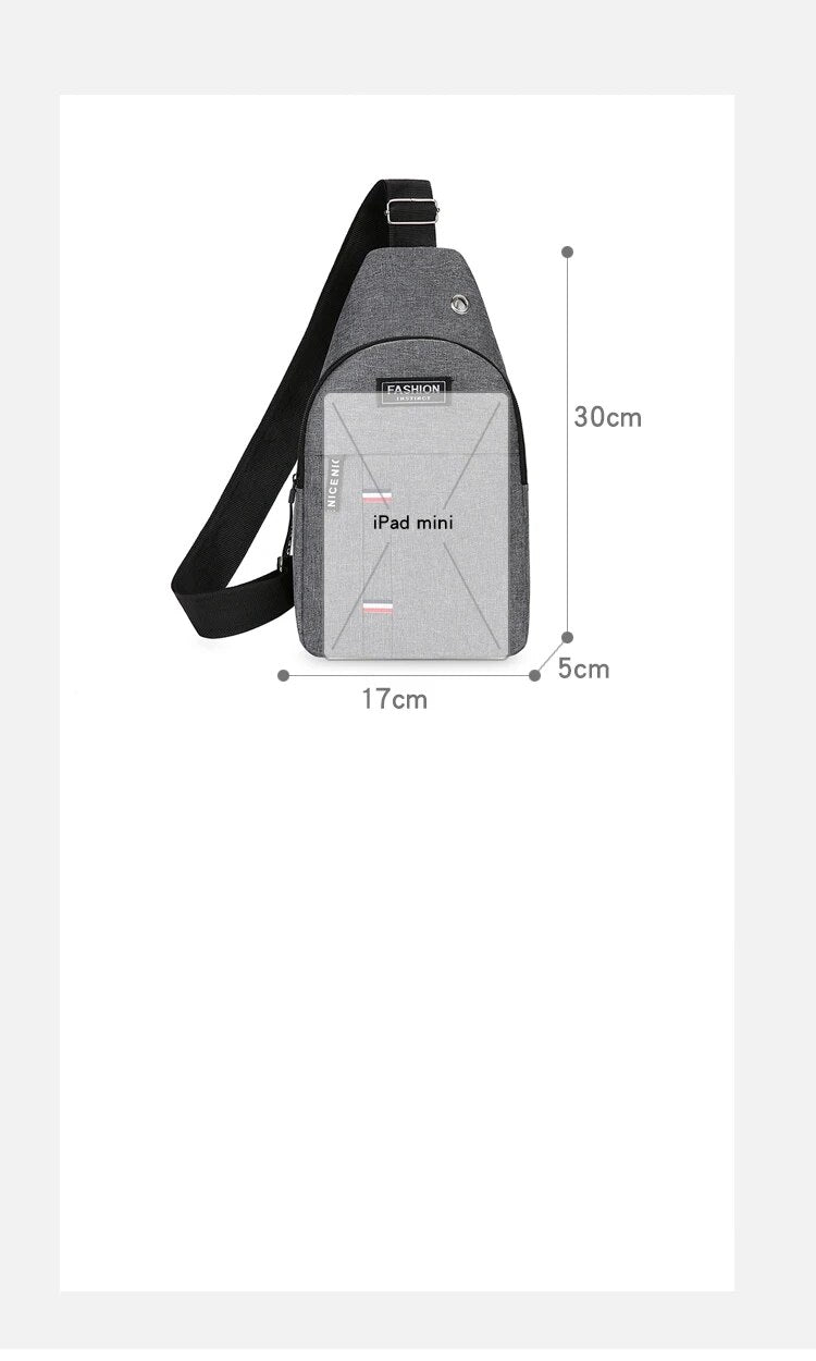Bolso de Pecho Crossbody Práctico Deportivo y con Gran Capacidad