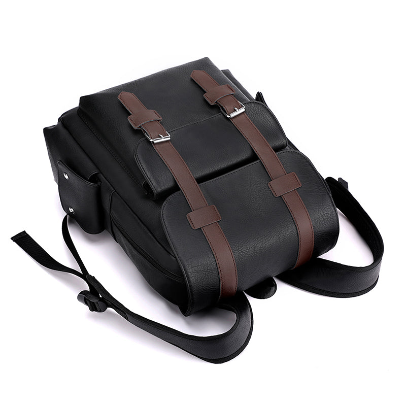 Mochila de Cuero Estilo Vintage Gran Capacidad y Elegancia