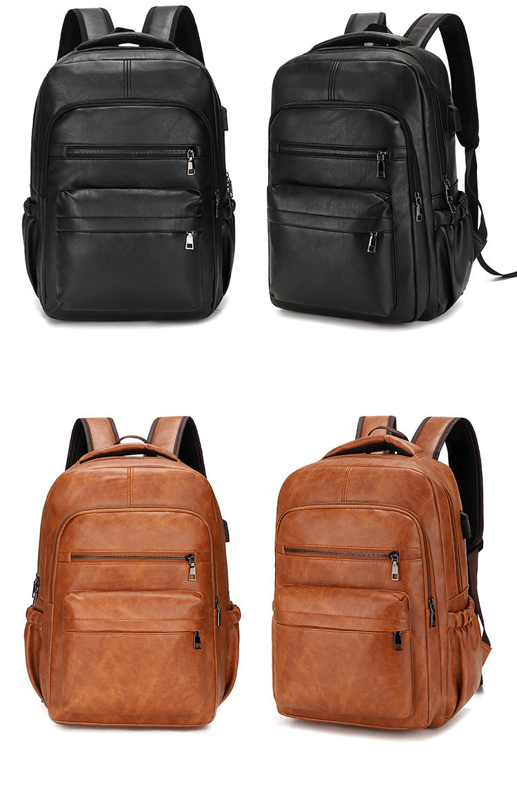 Mochila de Cuero de Gran Capacidad