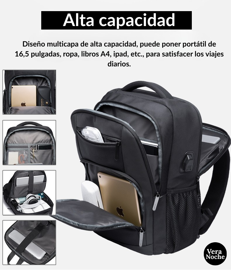 Mochila Impermeable Antirrobo con USB