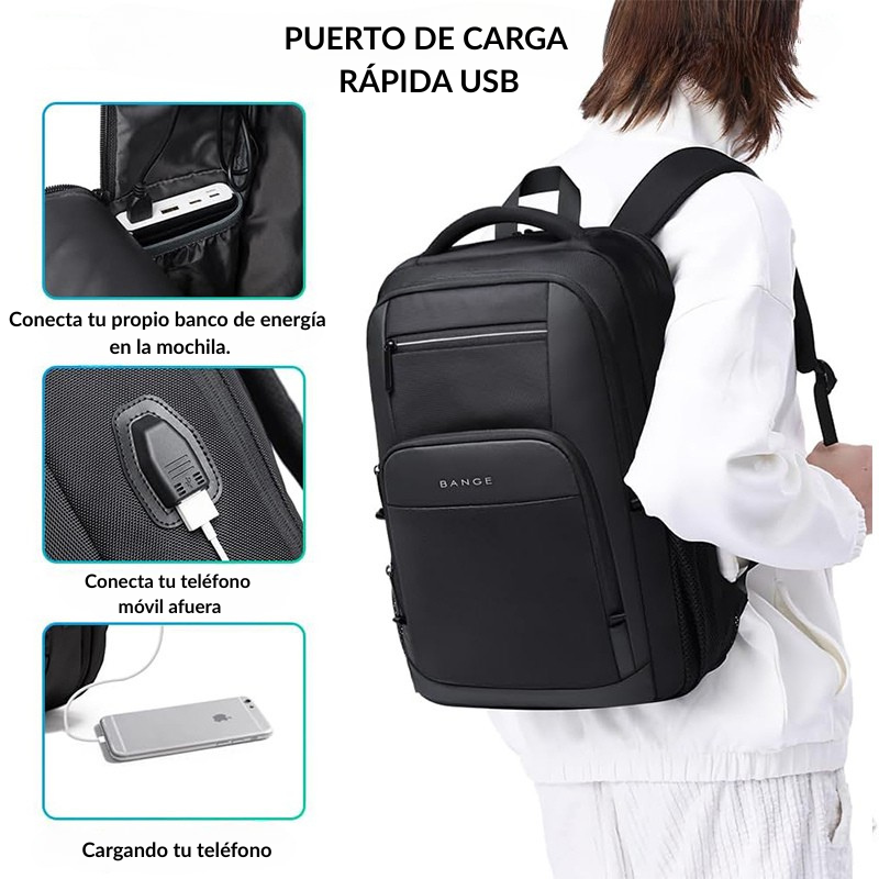 Mochila Impermeable Antirrobo con USB