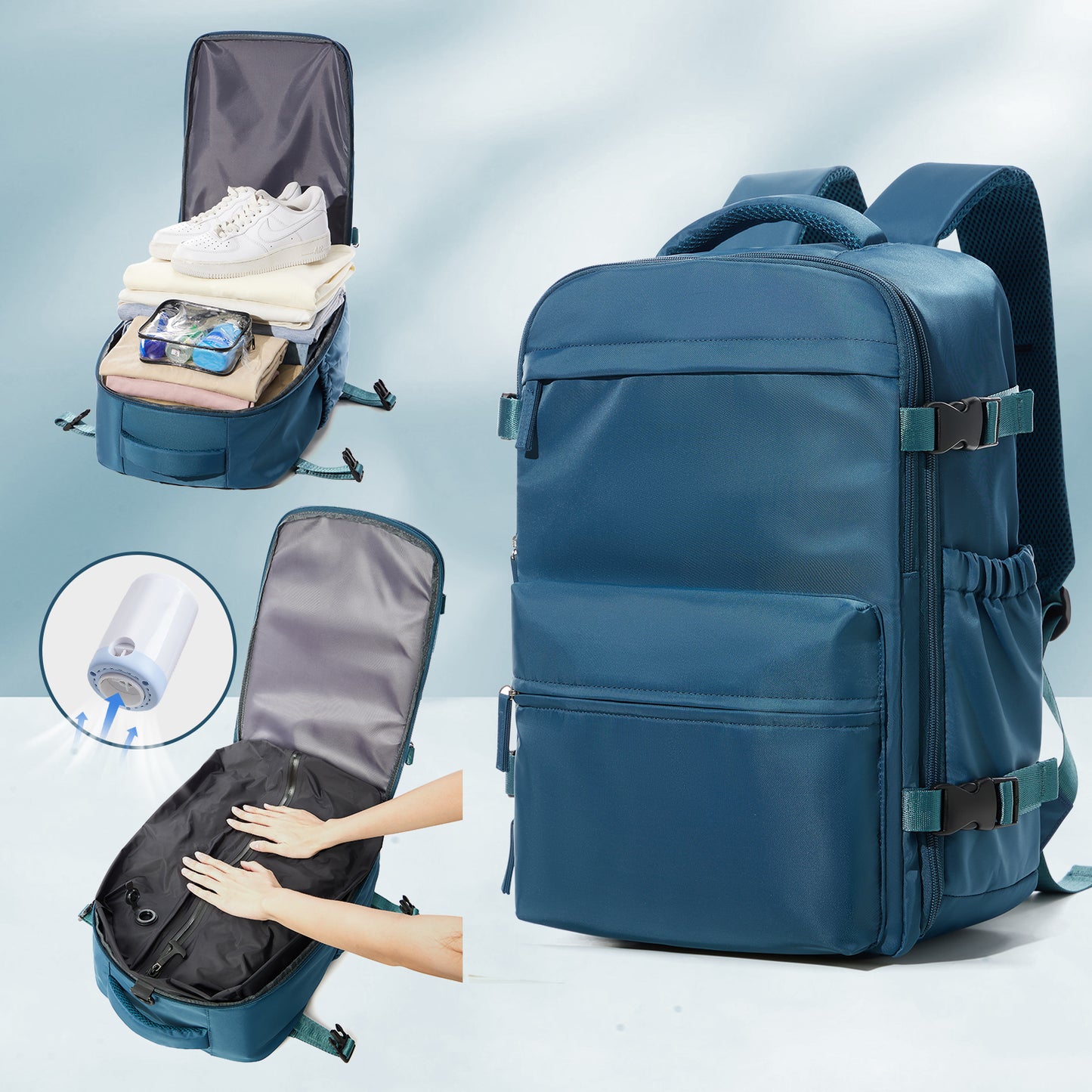 Mochila de Viaje Expandible con Compartimento de Compresión
