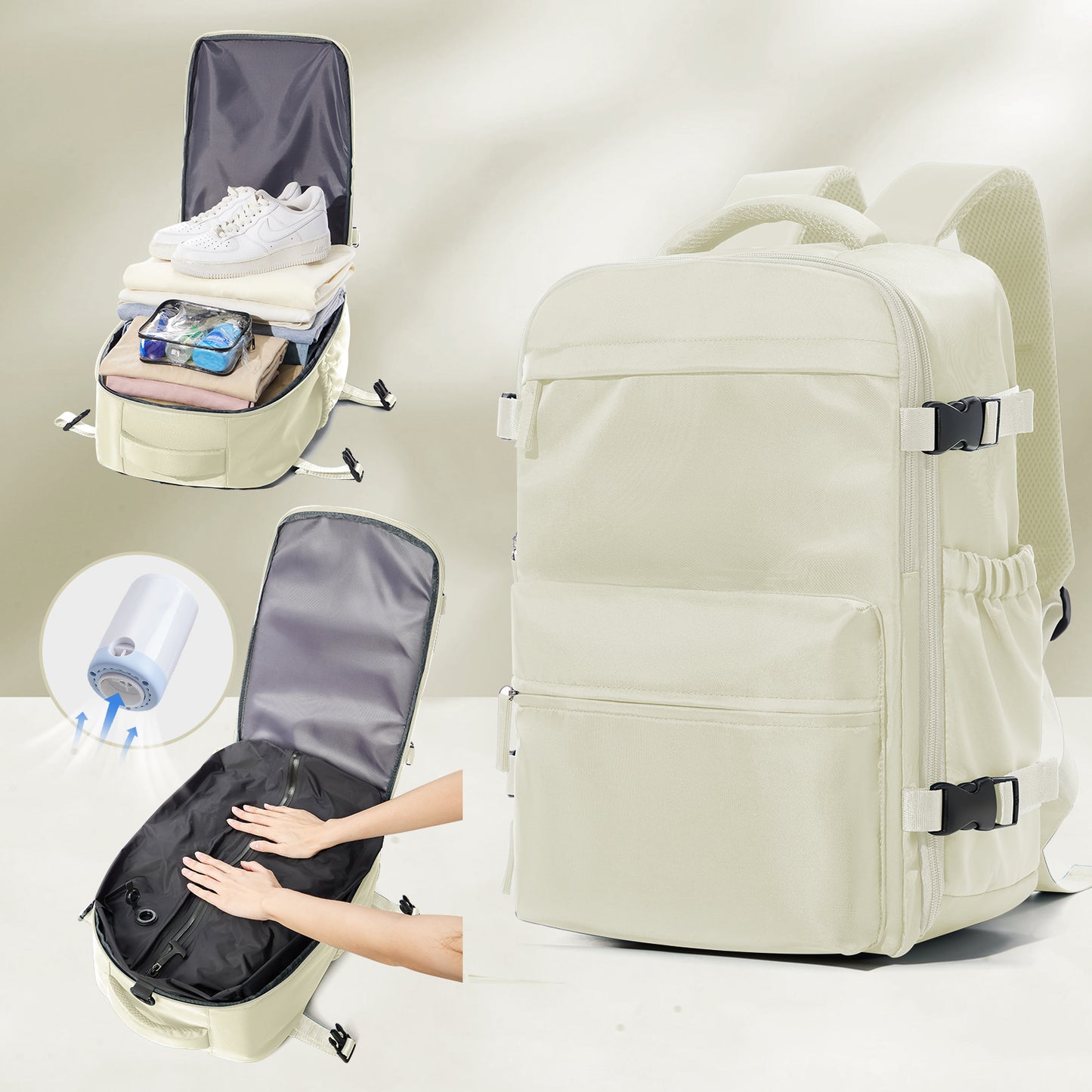 Mochila de Viaje Expandible con Compartimento de Compresión