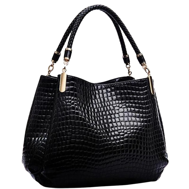 Bolso de Hombro Estampado de Cocodrilo