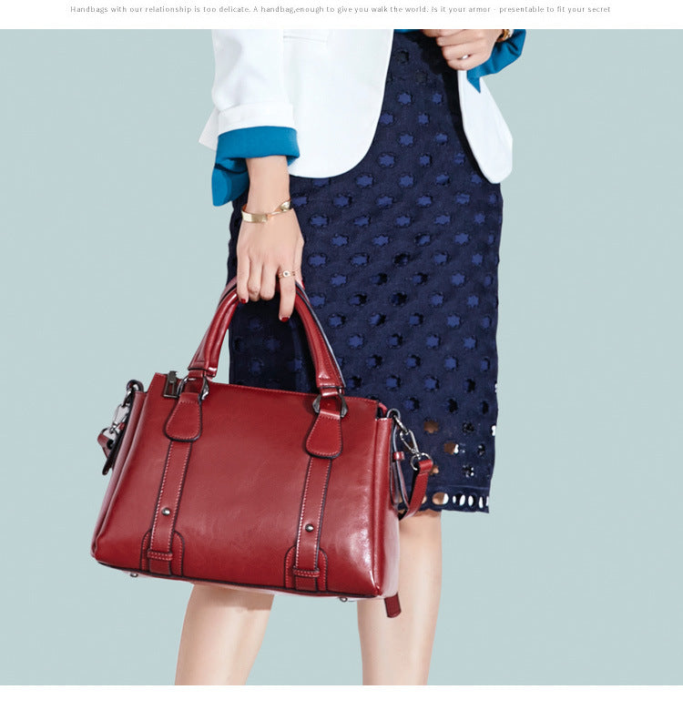 Bolso de Mujer de Cuero Genuino – Estilo Clásico con Toque Moderno
