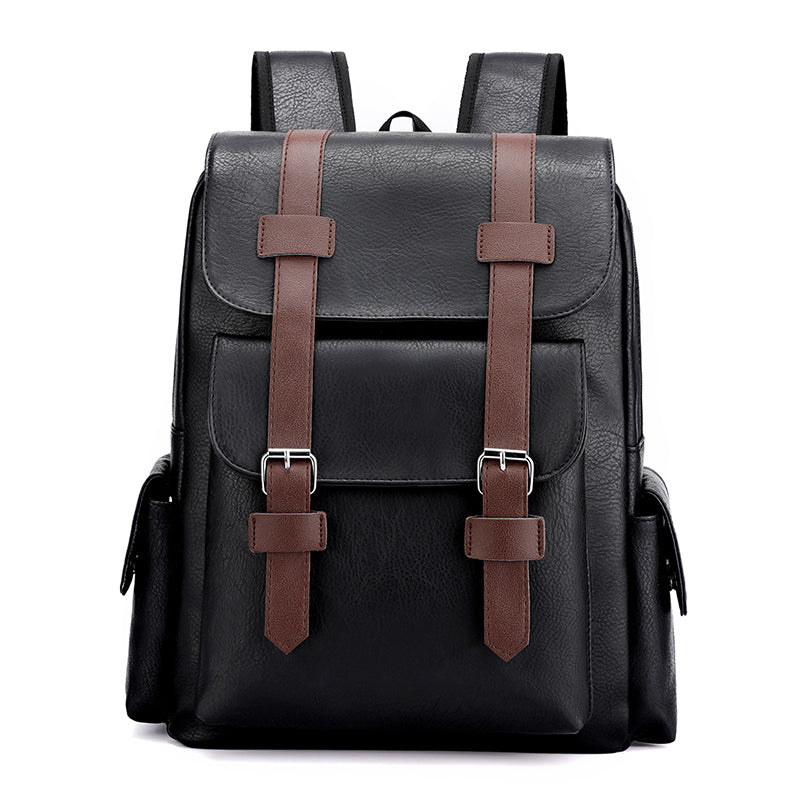 Mochila de Cuero Estilo Vintage Gran Capacidad y Elegancia