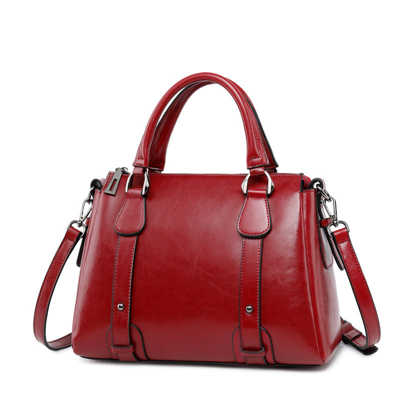 Bolso de Mujer de Cuero Genuino – Estilo Clásico con Toque Moderno