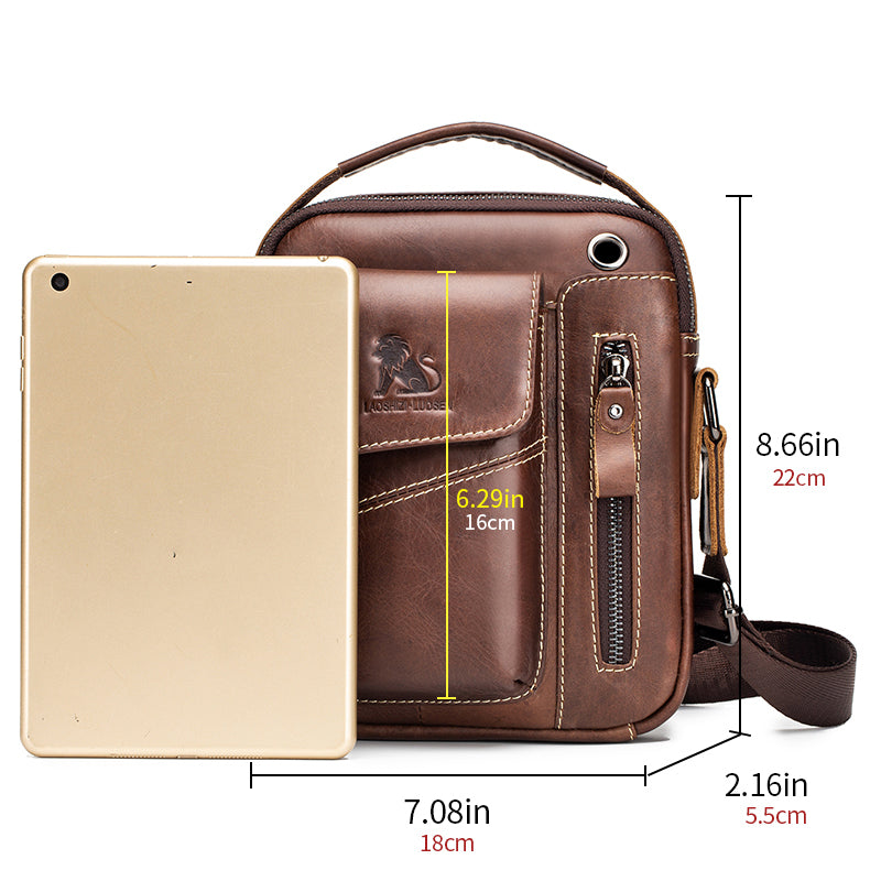 Bolso de Hombro para Hombre Cuero Multifuncional