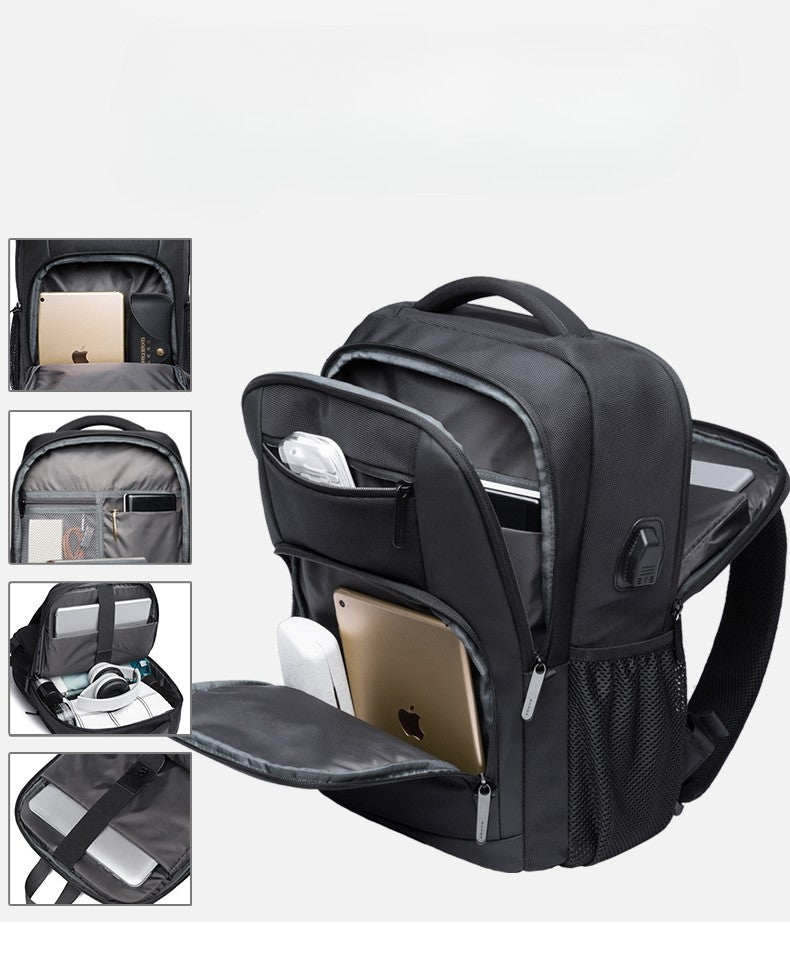 Mochila de viaje Impermeable con puerto de carga USB
