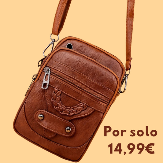 Bolso bandolera pequeño PU — Crossbody compacto 13×6×19 cm | Vera Noche